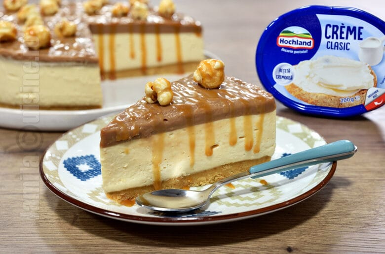 Cheesecake cu caramel sarat